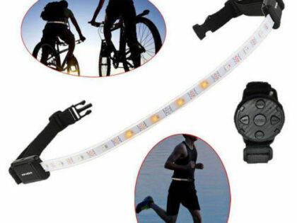 Cintura Indicatore Direzione Lampaggianti Per Bici Sos A Led Ricaricabile 1200ma