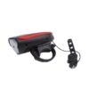 KIT 2 LUCE ANTERIORE POSTERIORE BICI LED TORCIA FANALE FARO BICICLETTA TROMBETTA - immagine 3