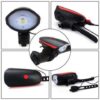 KIT 2 LUCE ANTERIORE POSTERIORE BICI LED TORCIA FANALE FARO BICICLETTA TROMBETTA - immagine 4