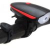 KIT 2 LUCE ANTERIORE POSTERIORE BICI LED TORCIA FANALE FARO BICICLETTA TROMBETTA - immagine 5