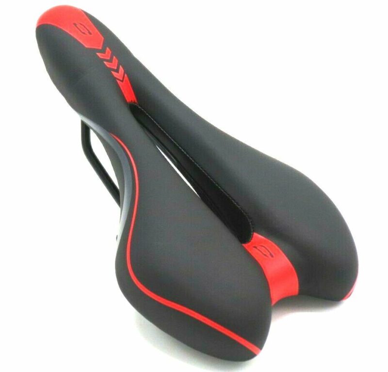 Sella sportiva bicicletta bici da corsa anti prostata bike sport sellino rosso - immagine 2