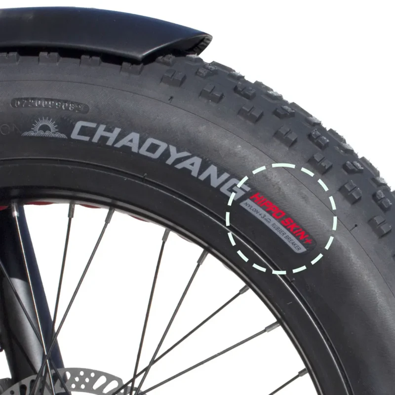 Tyre Pneumatico Copertone CHAOYANG 20"x4.0 HiPPO SKIN anti foratura punctures nero FAT bike ebike
