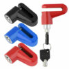 Lucchetto per freno a disco moto scooter bici con 2 chiavi antifurto acciaio