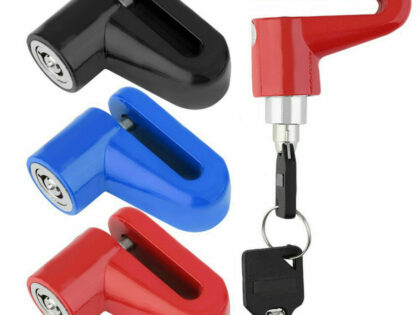 Lucchetto per freno a disco moto scooter bici con 2 chiavi antifurto acciaio