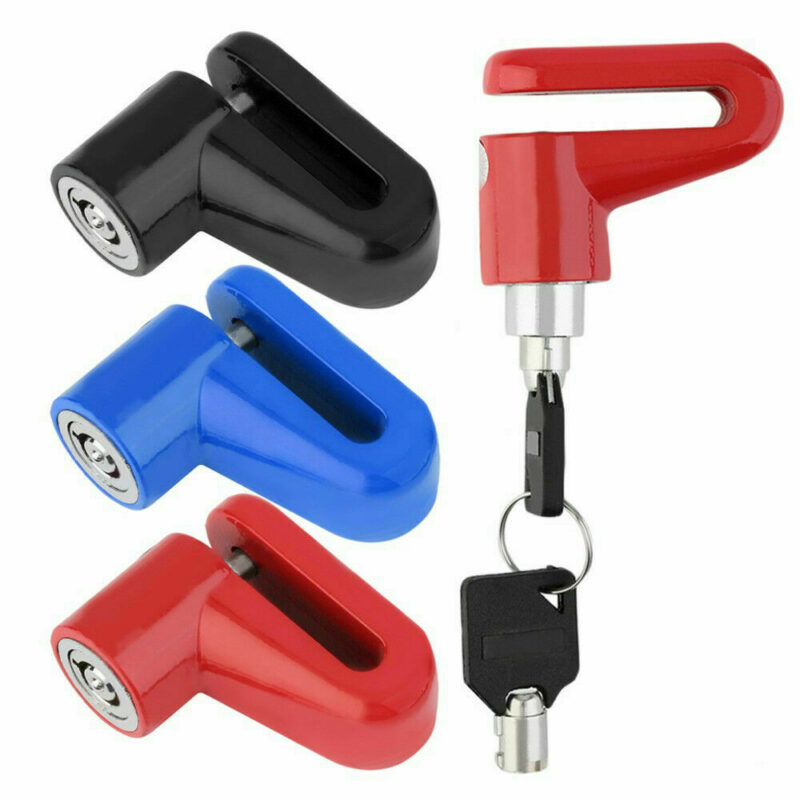 Lucchetto per freno a disco moto scooter bici con 2 chiavi antifurto acciaio