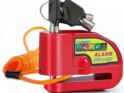 Lucchetto Antifurto Moto Bloccadisco Moto con Allarme Sonoro 110dB per Moto awe
