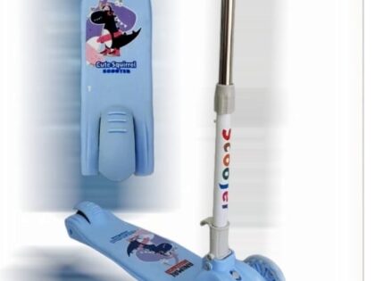 Monopattino Bambino BLU 3 Ruote con Ruote Illuminate a LED Multicolore,egolabile in Altezza per Bambini e Bambine Dai 3 ai 6 Anni
