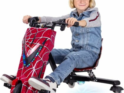 Scooter per Bambini 360 Gradi – Motore Elettrico da 250 Watt – 3 Livelli di Velocità – Illuminazione LED – Sedile Regolabile 8,5 NTL BIKE
