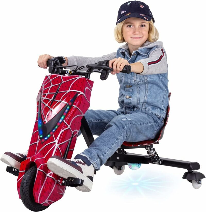 Scooter per Bambini 360 Gradi – Motore Elettrico da 250 Watt – 3 Livelli di Velocità – Illuminazione LED – Sedile Regolabile 8,5 NTL BIKE