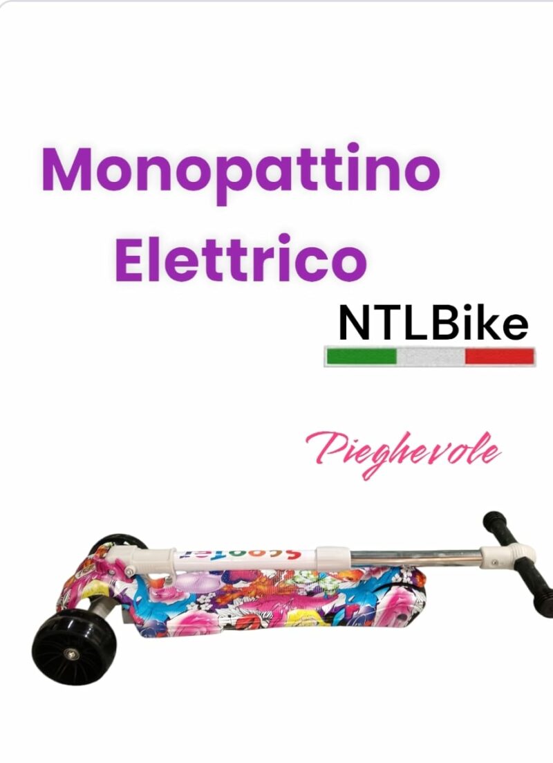 Monopattino per bambina 3 ruote pieghevoli regolabile in altezza con ruote luminose rgb - immagine 3