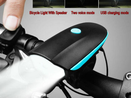 LAMPADA FARETTO LED PER MANUBRIO BICI BICICLETTA BIKE BATTERIA RICARICABILE USB