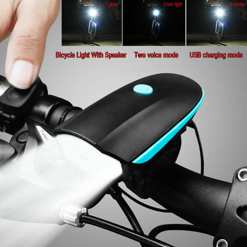 LAMPADA FARETTO LED PER MANUBRIO BICI BICICLETTA BIKE BATTERIA RICARICABILE USB